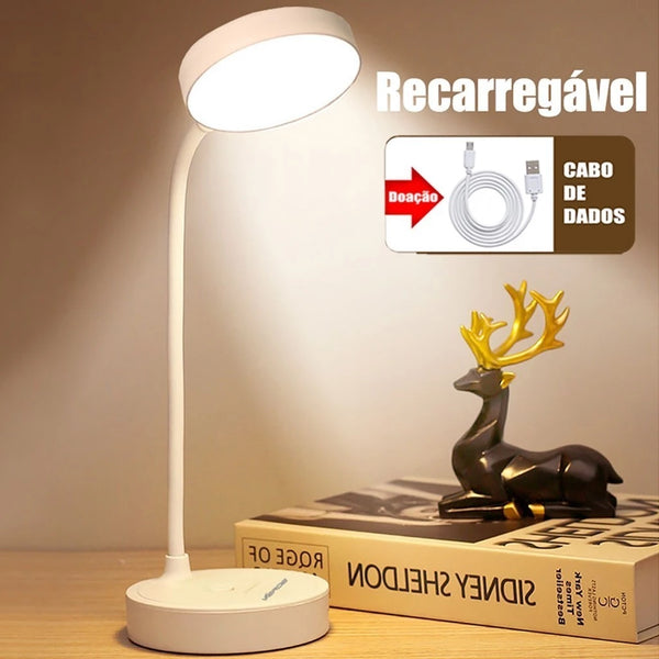 Luminária De Mesa Recarregável Led