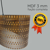 Luminária pendente Madeira