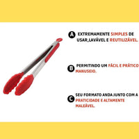 Pegador de silicone e inox multiuso