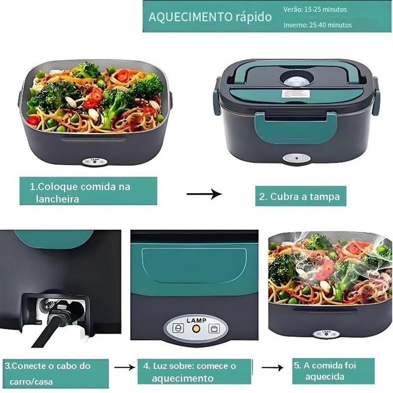 Marmita Elétrica e Veicular Bivolt - Refeições Quentes em Qualquer Lugar!