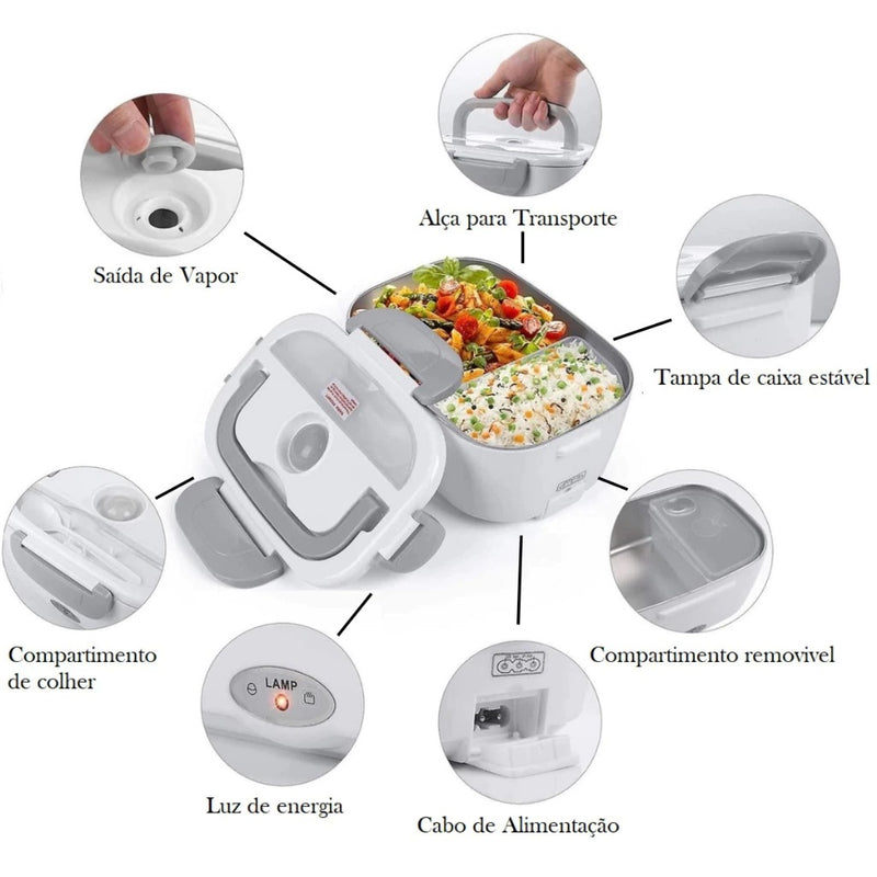 Marmita Elétrica e Veicular Bivolt - Refeições Quentes em Qualquer Lugar!