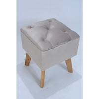 Puff Retrô Quadrado - Tecido em Veludo