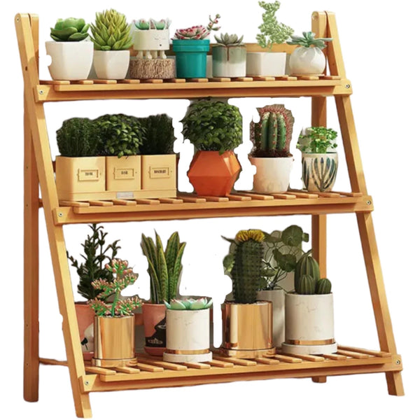 Suporte para plantas Estante jardim vertical de madeira com prateleiras