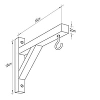 Kit 4 Mão Francesa Para Pendurar Vaso De Planta Na Parede