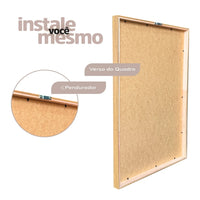 Quadro Decorativo Kit 3 Peças Moldura Praia e Mar