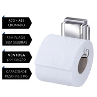 Suporte Porta Papel Higiênico Papeleira com Ventosa