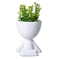 Kit 3 Mini Vasinhos com FLOR Artificial Bob Robert para Decoração 6 cm