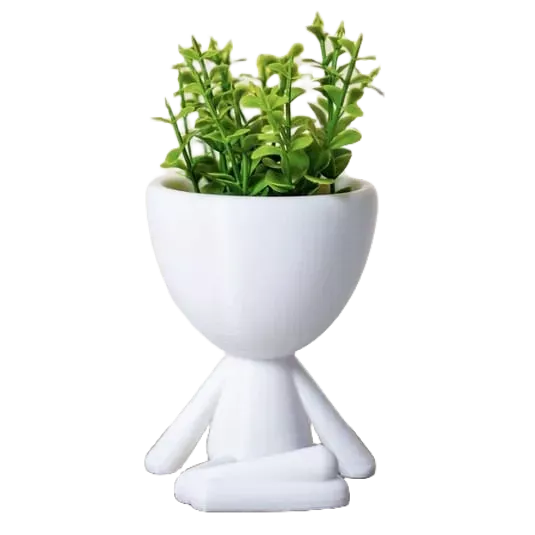 Kit 3 Mini Vasinhos com FLOR Artificial Bob Robert para Decoração 6 cm