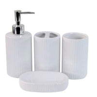 Kit Organizador 4 Peças em Cerâmica