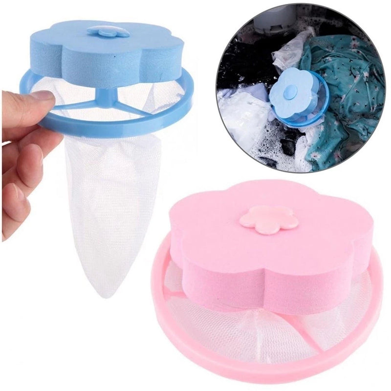 Kit com 4 Filtros Coletores de Pelos e Fiapos para Maquina de Lavar