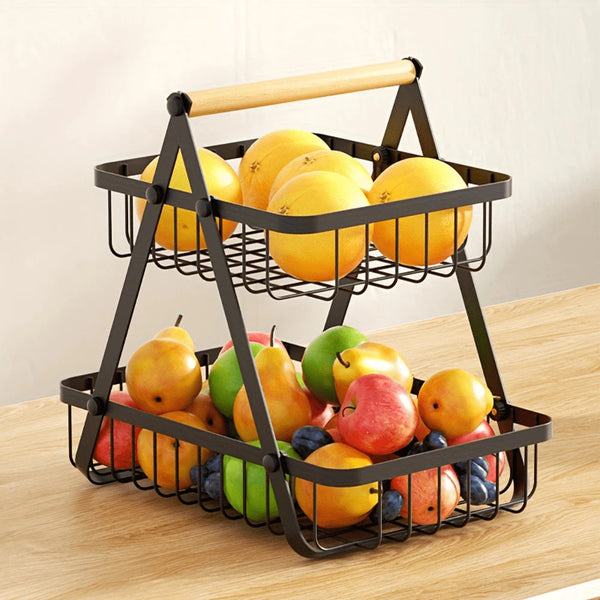 Fruteira de Mesa Multiuso Preta