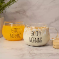 Caneca Good Morning em Vidro - 350 ml