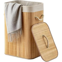 Cesto de Bambu Dobrável e Organizador Grande - 60cm