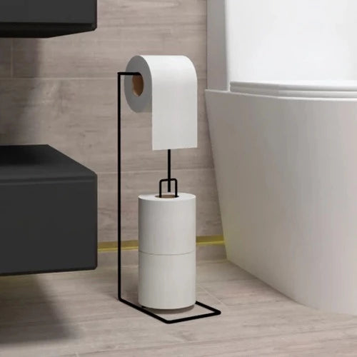 Suporte Porta Papel Higiênico de Chão para 3 Rolos