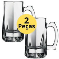 Kit com 2 Canecas de Chopp Zero Grau em Vidro - 350 ml