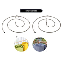 Varal em Espiral Inox - Kit com 2 Unidades