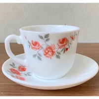 Jogo de Xícaras e Pires Decoradas 12 Peças