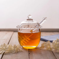 Kit Meleira e Açucareiro Lyor em Vidro com Colher