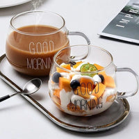 Caneca Good Morning em Vidro - 350 ml