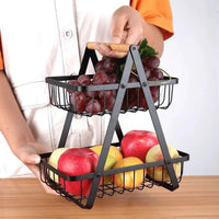 Fruteira de Mesa Multiuso Preta