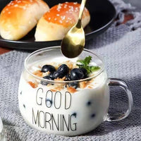 Caneca Good Morning em Vidro - 350 ml