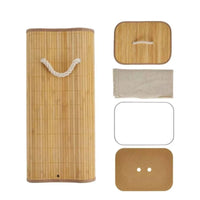 Cesto de Bambu Dobrável e Organizador Grande - 60cm