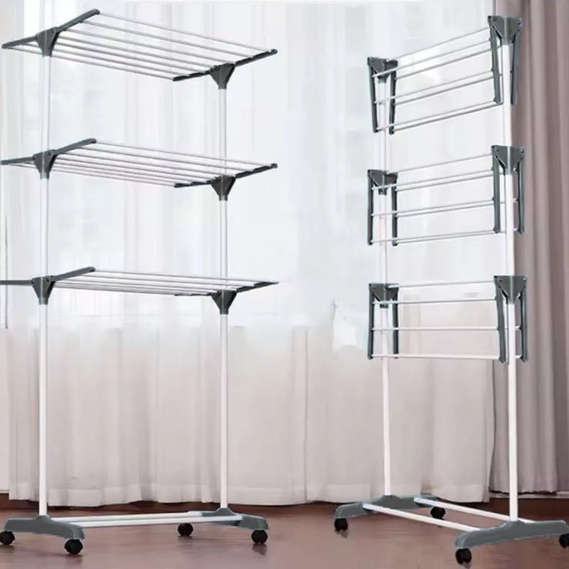 Varal de Chão Dobrável com 3 Andares