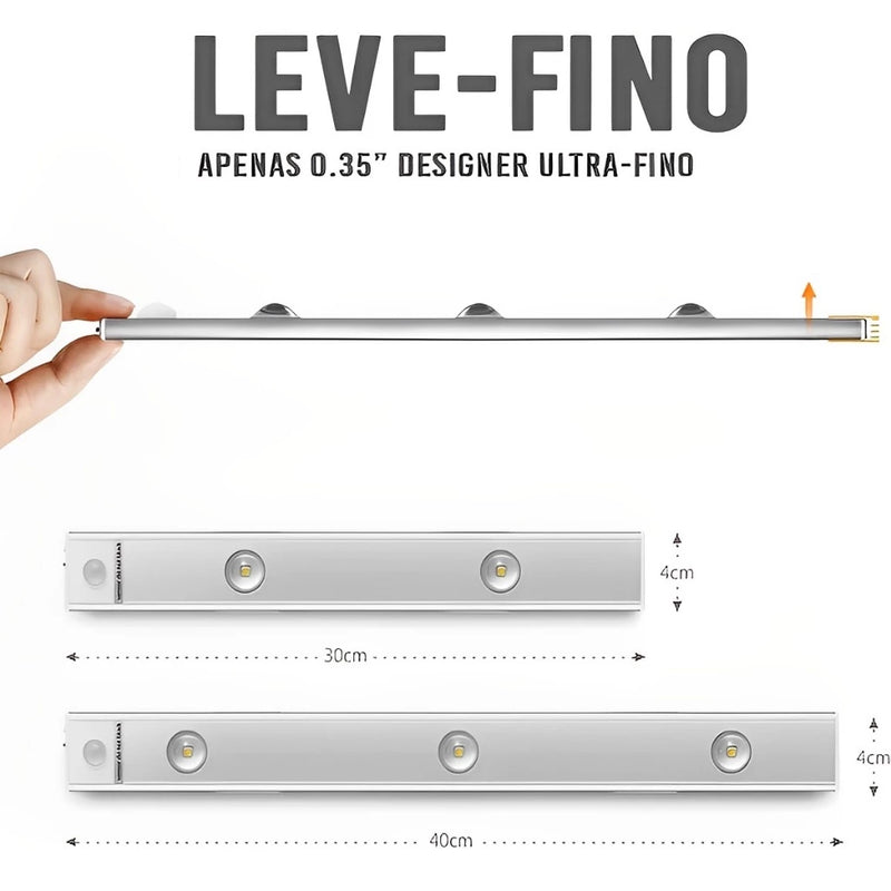 Luminária Ultra Fina com Sensor de Movimento