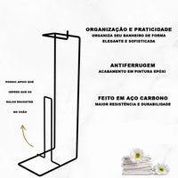 Suporte Porta Papel Higiênico de Chão para 3 Rolos