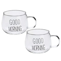 Caneca Good Morning em Vidro - 350 ml