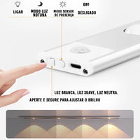 Luminária Ultra Fina com Sensor de Movimento