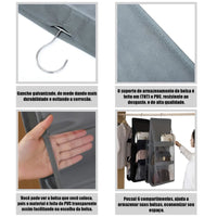 Suporte De Bolsas Com Cabide Para Guarda Roupas