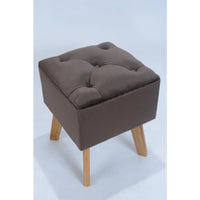 Puff Retrô Quadrado - Tecido em Veludo