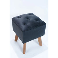 Puff Retrô Quadrado - Tecido em Veludo
