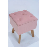 Puff Retrô Quadrado - Tecido em Veludo