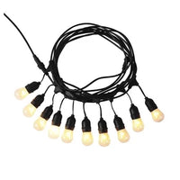 Kit Completo Varal De Luz Com 10 Lampada Soquete E27 Decoração 10 Metros Bivolt Ip66