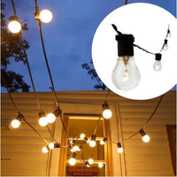 Kit Completo Varal De Luz Com 10 Lampada Soquete E27 Decoração 10 Metros Bivolt Ip66