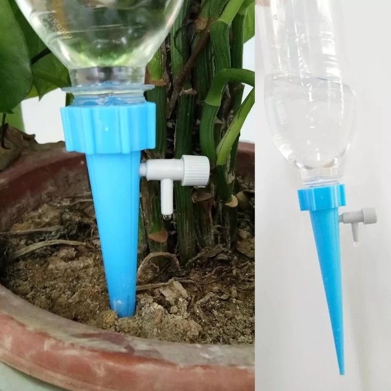 Kit Com 12 Gotejador Irrigador Acoplável Em Garrafa Pet Jardim Dosador Vaso Em Garrafa