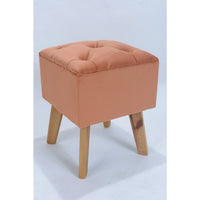 Puff Retrô Quadrado - Tecido em Veludo